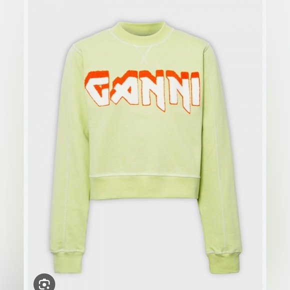 GANNI Green Isoli Rock Sweatshirt - Picture 2 of 5